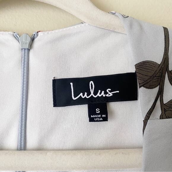 Lulus | A-flora-ble Floral Mini Shift Dress Short Sleeves Summer Small - Picture 6 of 7